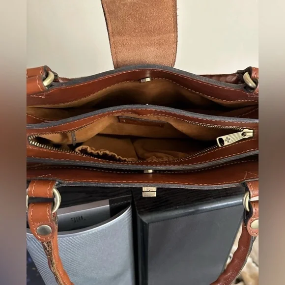 Patricia Nash Rosina Cut Out Tooled Leather Handbag EUC - Picture 10 of 11